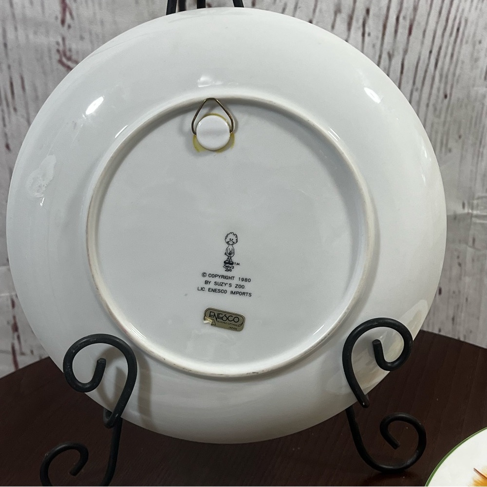 Enesco x Suzy Spafford Suzy’s Zoo Christmas 1981 Porcelain Collectible Plates 5 - Picture 7 of 11